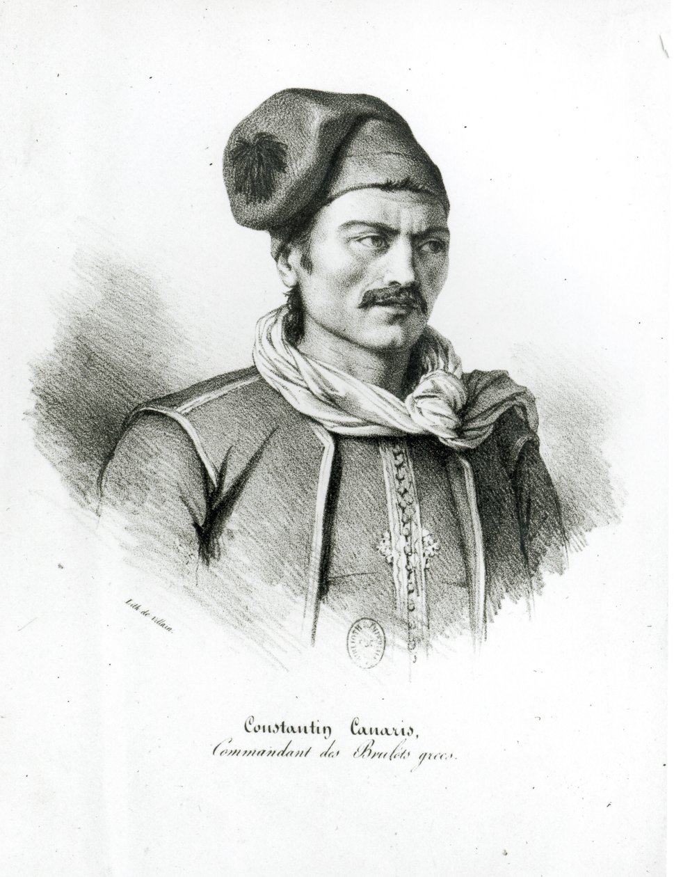 Constantine Kanaris (1790-1877) swed av Henri Villain