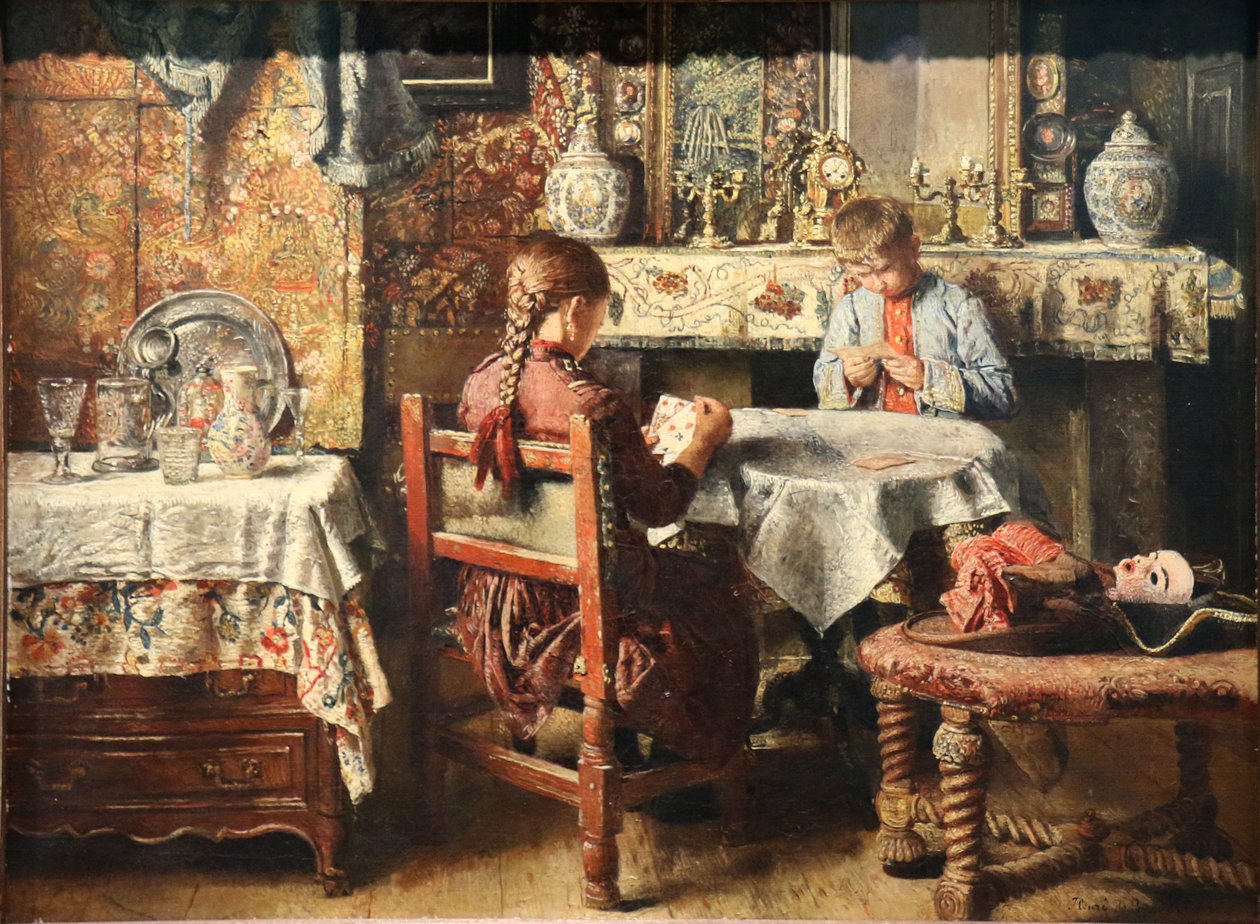 Kortspel av Henri de Braekeleer