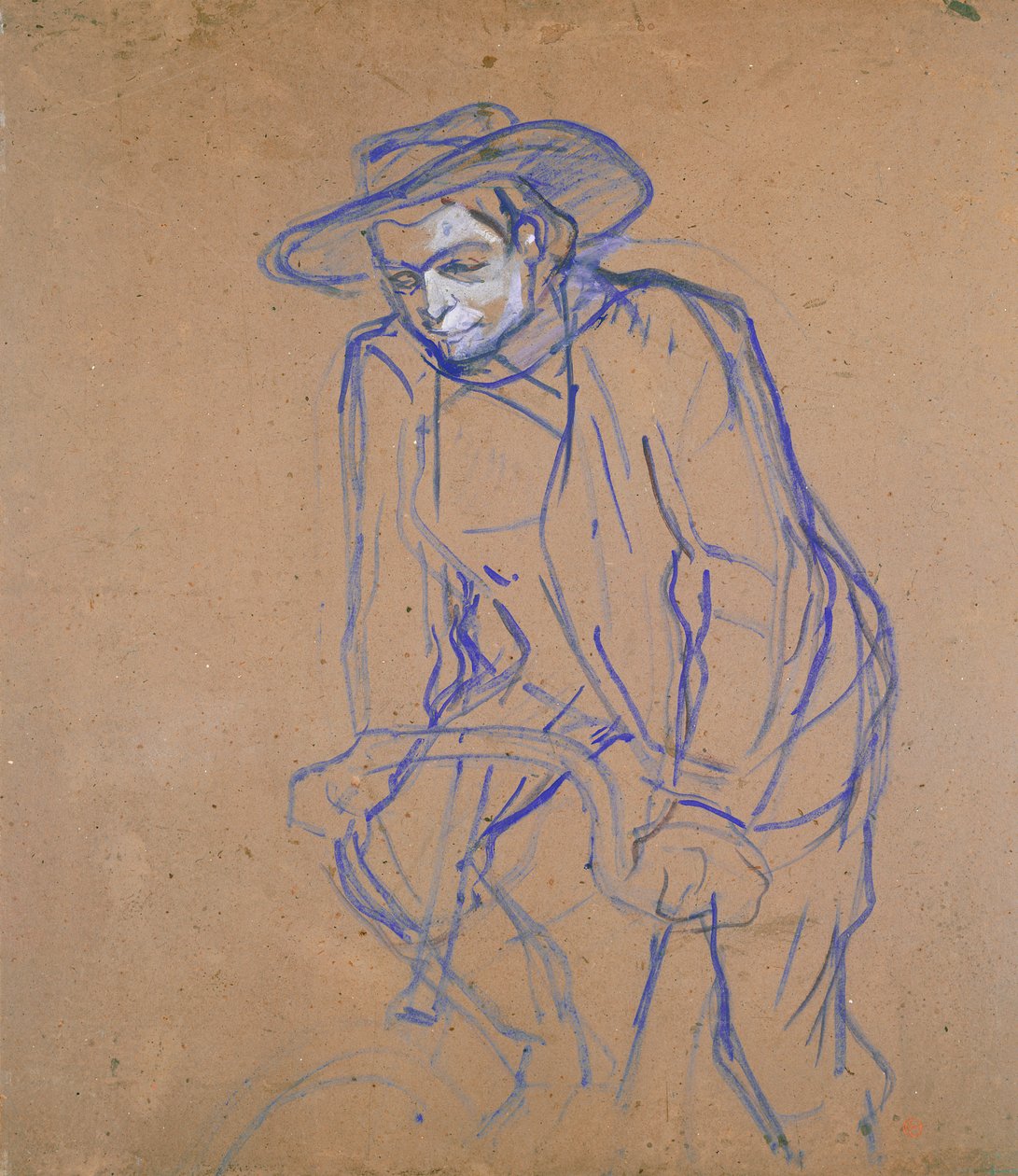 Aristide Bruant på cykel, 1896swed av Henri de Toulouse Lautrec