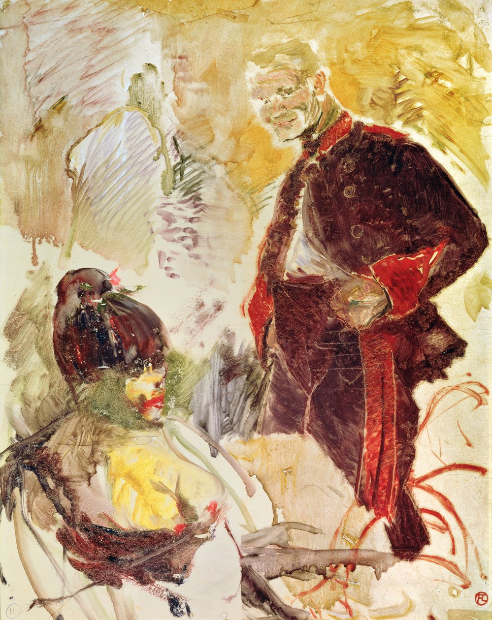 Artillerist och flicka, 1886 av Henri de Toulouse Lautrec
