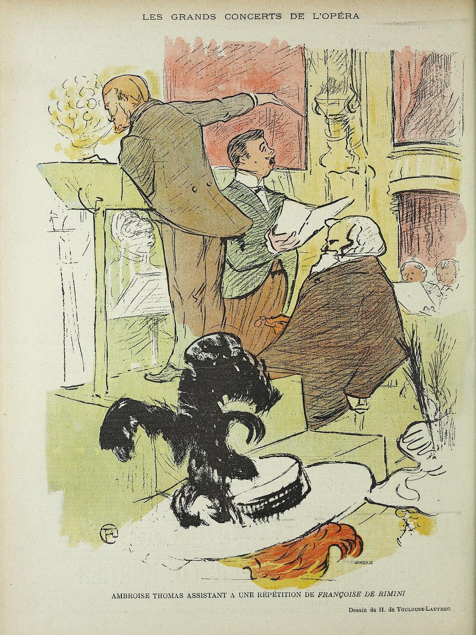 Caricature in Le Rire av Henri de Toulouse Lautrec