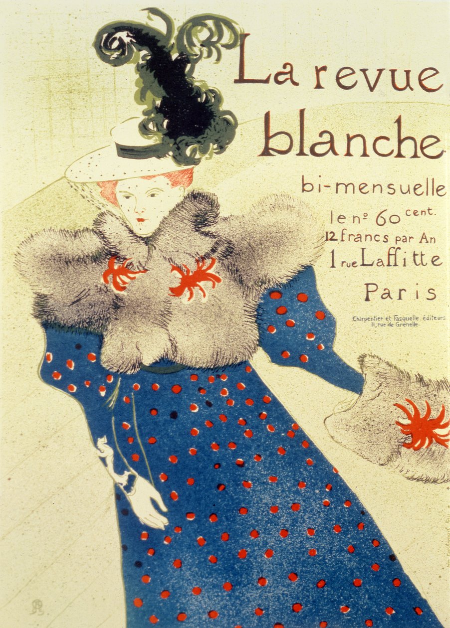 Forside af La Revue Blanche, 1895 swed av Henri de Toulouse Lautrec