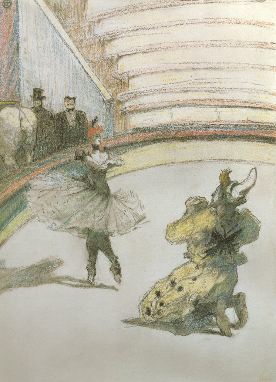 Curtain call på Circus (pastell) av Henri de Toulouse Lautrec