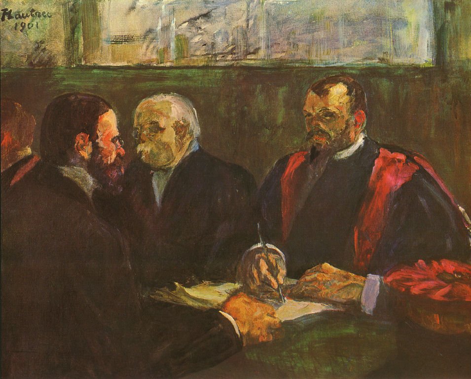 Examination at faculty of medicine av Henri de Toulouse Lautrec