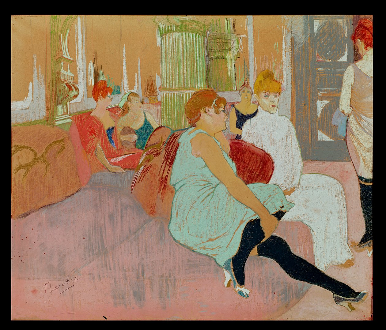 I salongen på Rue des Moulins, 1894 (pastell på papper) av Henri de Toulouse Lautrec