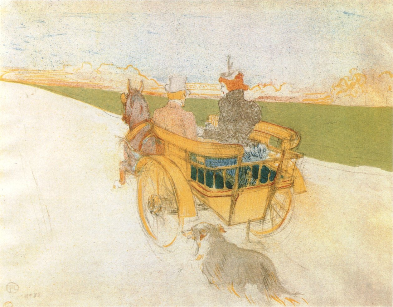Ländliche Ausfahrt av Henri de Toulouse Lautrec