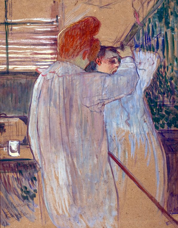 Mulher se Penteando av Henri de Toulouse Lautrec