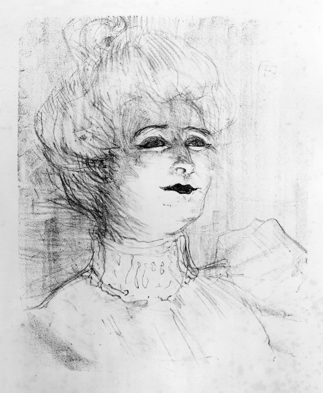 Porträtt av Marie-Louise Marsy på scen, 1898 av Henri de Toulouse Lautrec