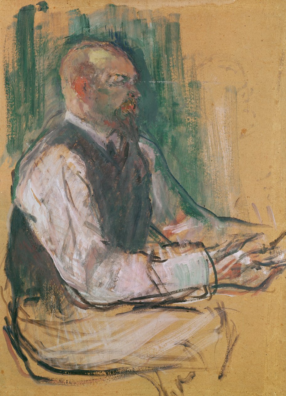 Professor Robert Wurz (1858-1919) 1901 (olja på kort) av Henri de Toulouse Lautrec