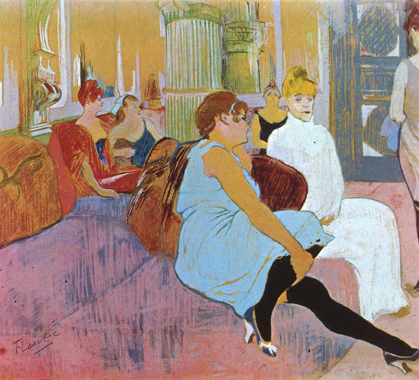 Salon in the rue des moulins  av Henri de Toulouse-Lautrec