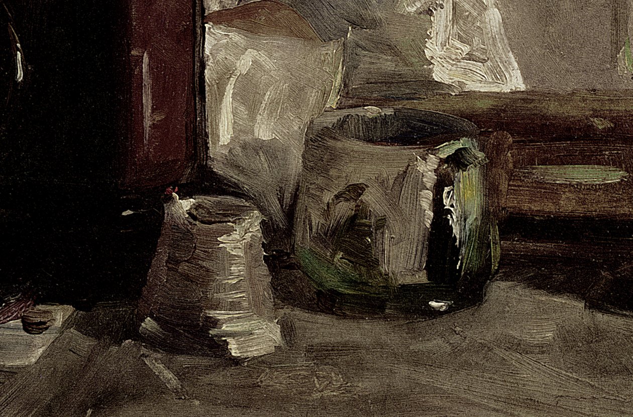 Självporträtt, 1880 (detalj av 37178) av Henri de Toulouse Lautrec