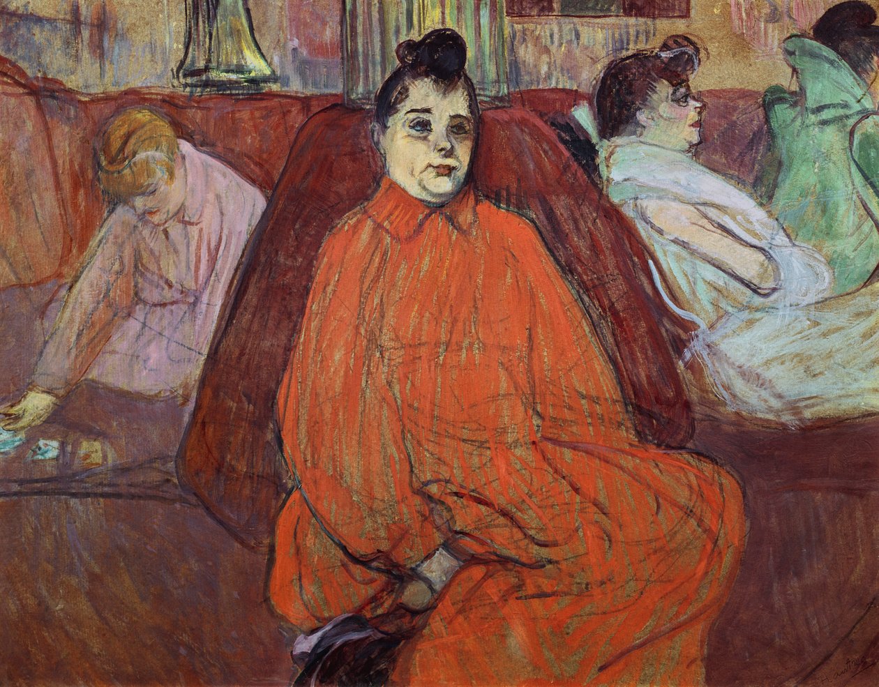 Divanen, 1893 (gouache och pastell på kartong) av Henri de Toulouse Lautrec