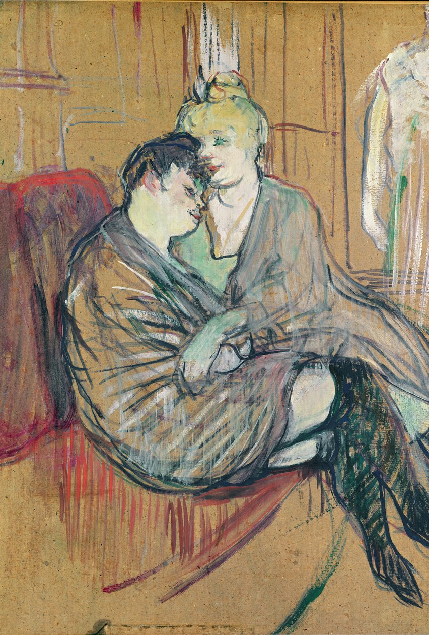 The Two Friends, 1894 (olja på kort) av Henri de Toulouse Lautrec
