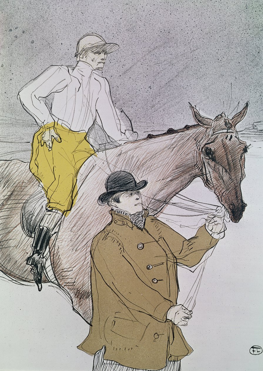 Jockeyn ledde till start av Henri de Toulouse Lautrec
