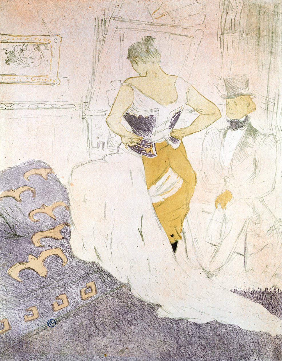 Kvinna i en korsett från "Elles", 1896 av Henri de Toulouse Lautrec