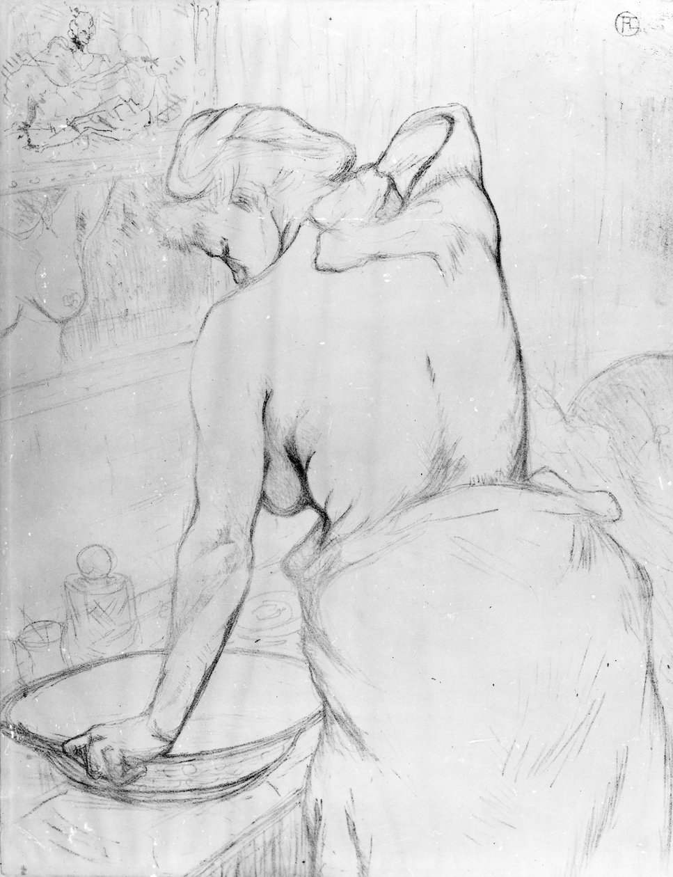 Fafine fufulu o ia lava i se pesini, 1896 swed av Henri de Toulouse Lautrec