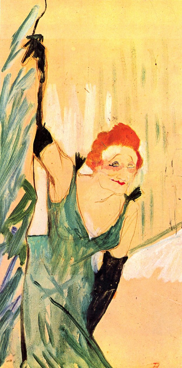 Yvette Guilbert grüßt das Publikum av Henri de Toulouse Lautrec