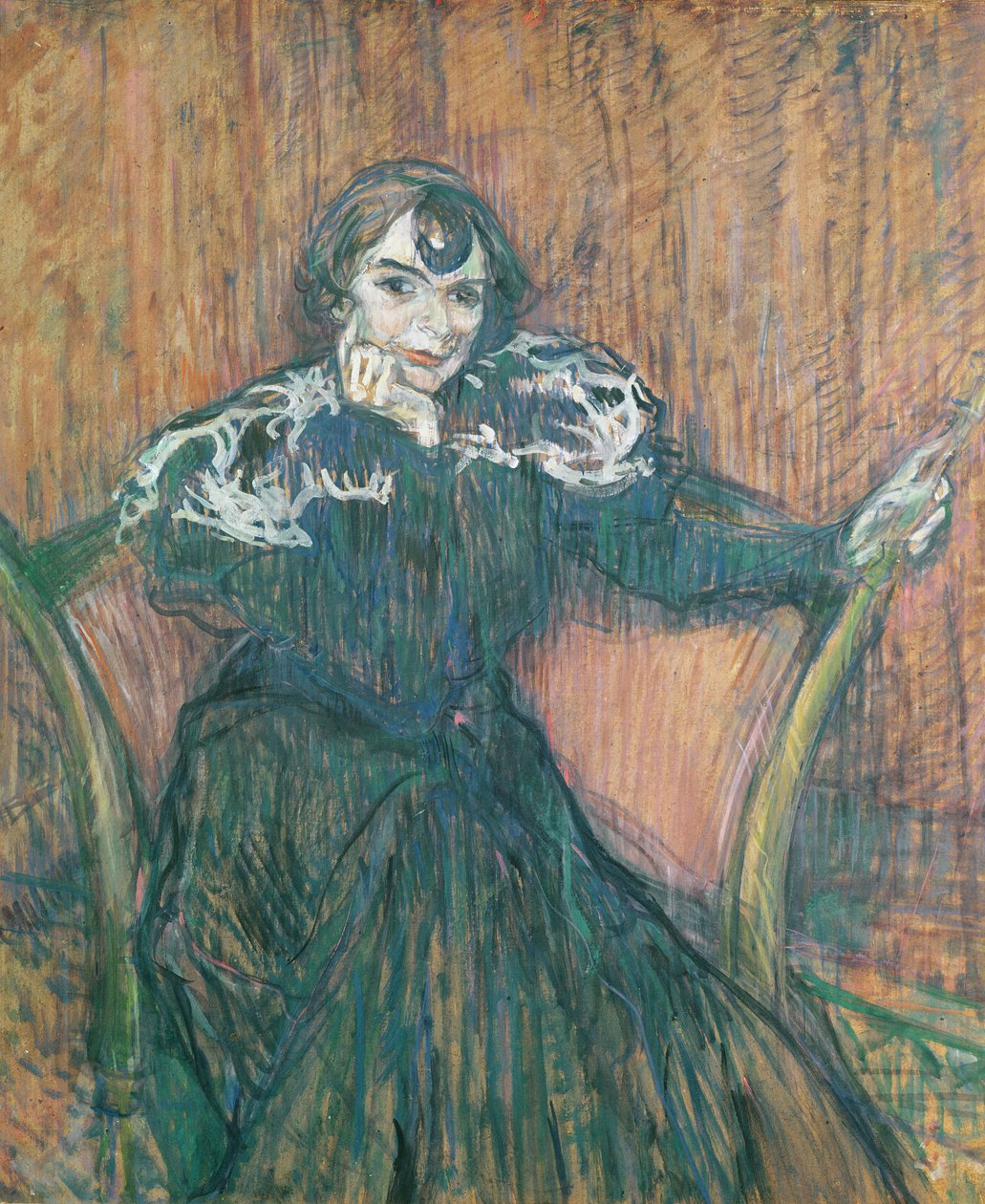 Madame Berthe Bady, 1897 (olja på kort) av Henri de Toulouse Lautrec