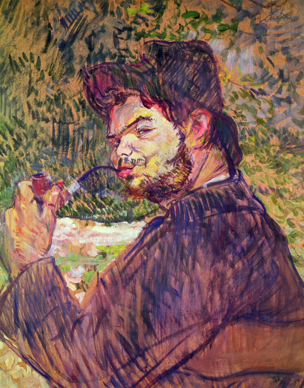 Porträtt av Cipa Godebski, 1896 (olja på kartong) av Henri de Toulouse Lautrec