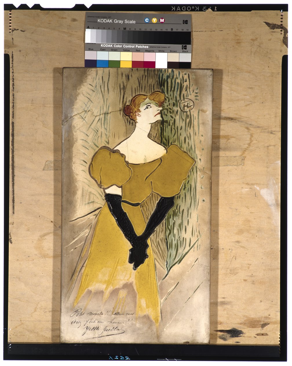 Yvette Guilbert, 1895 (keramik) av Henri de Toulouse Lautrec