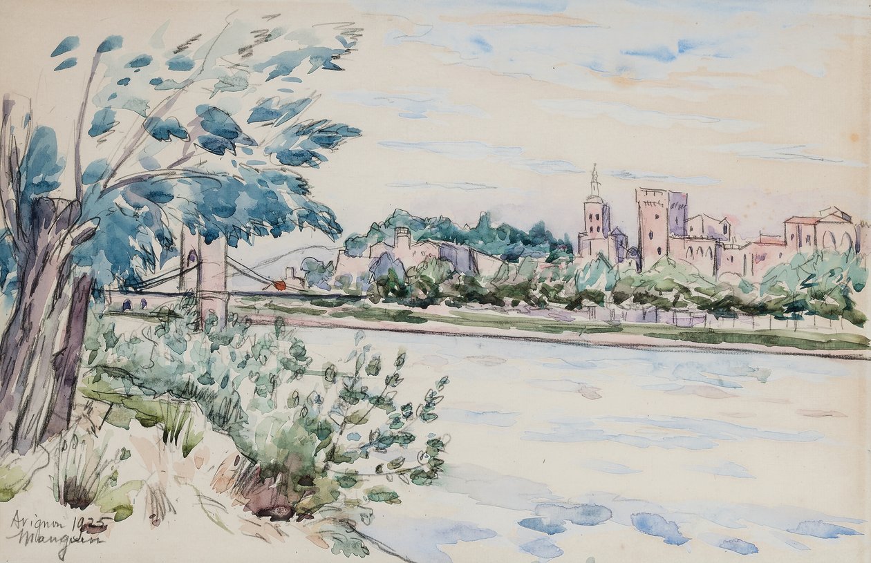 Avignon, påvarnas palats av Henri Charles Manguin