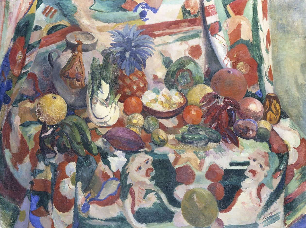 Exotiskt stilleben (Grapefrukten); Exotiskt stilleben (grapefrukt) av Henri Charles Manguin
