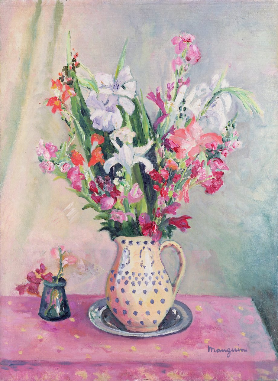 Gladioler i en vas av Henri Charles Manguin