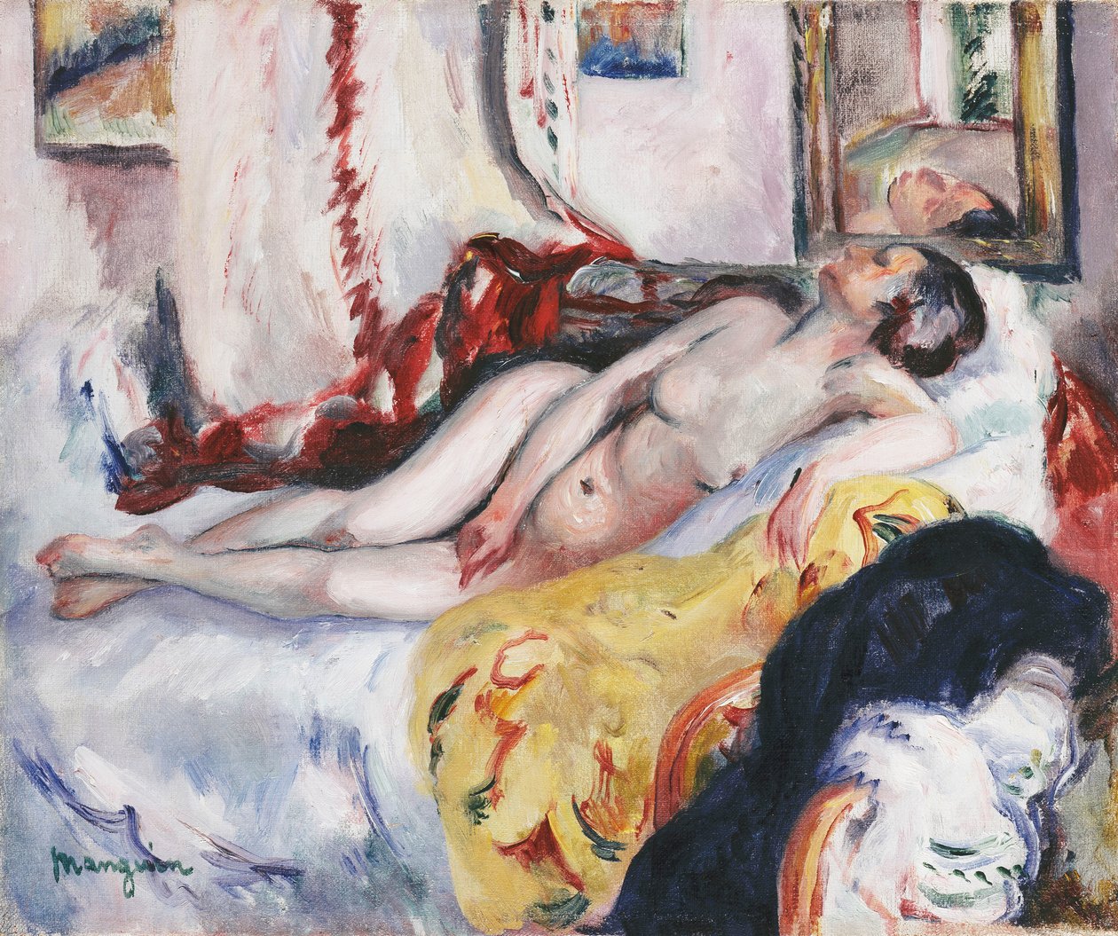 Naken sovande; Nu vilande av Henri Charles Manguin