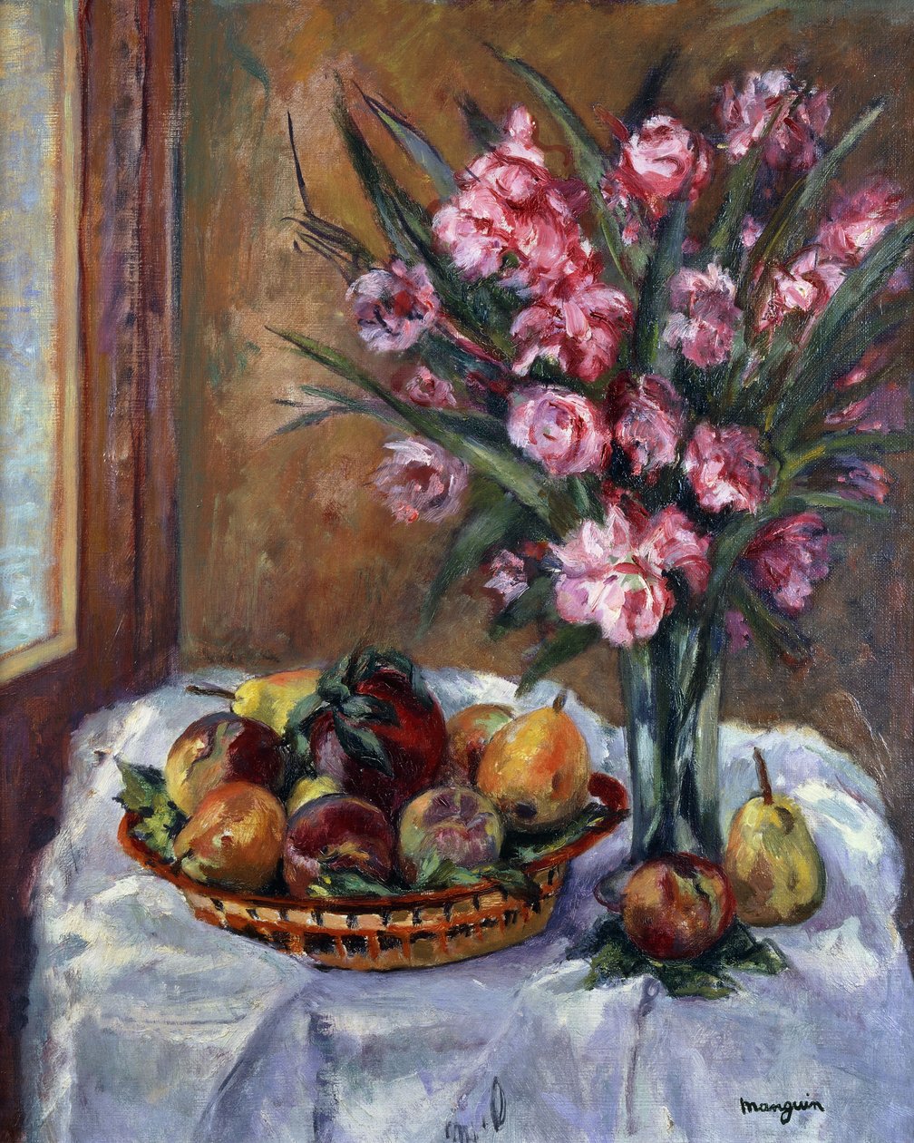 Oleander och frukt; Oleander och frukt av Henri Charles Manguin