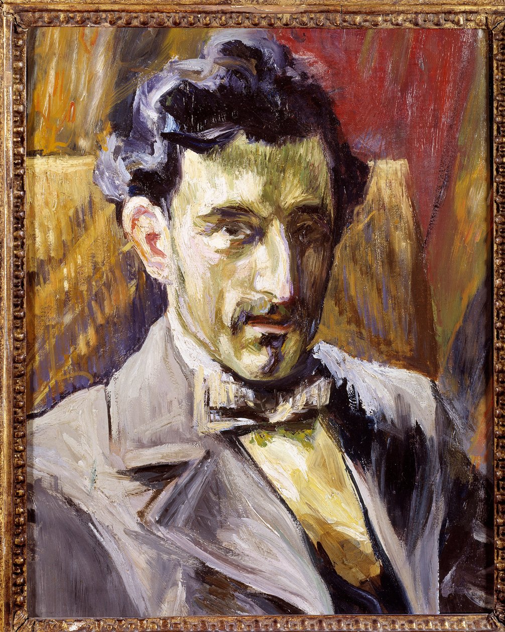 作曲家モーリス・ラヴェル (1875-1937) の肖像 アンリ・マンガン (1874-1949) による絵画 1903 日。 0,43x034 m パリ、スウェーデン国立近代美術館 av Henri Charles Manguin