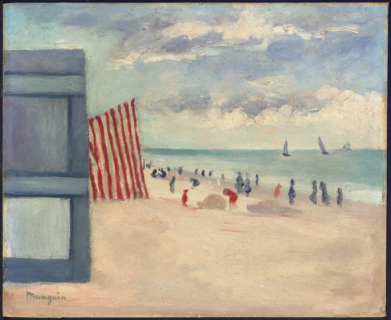 Stranden vid Touquet av Henri Charles Manguin