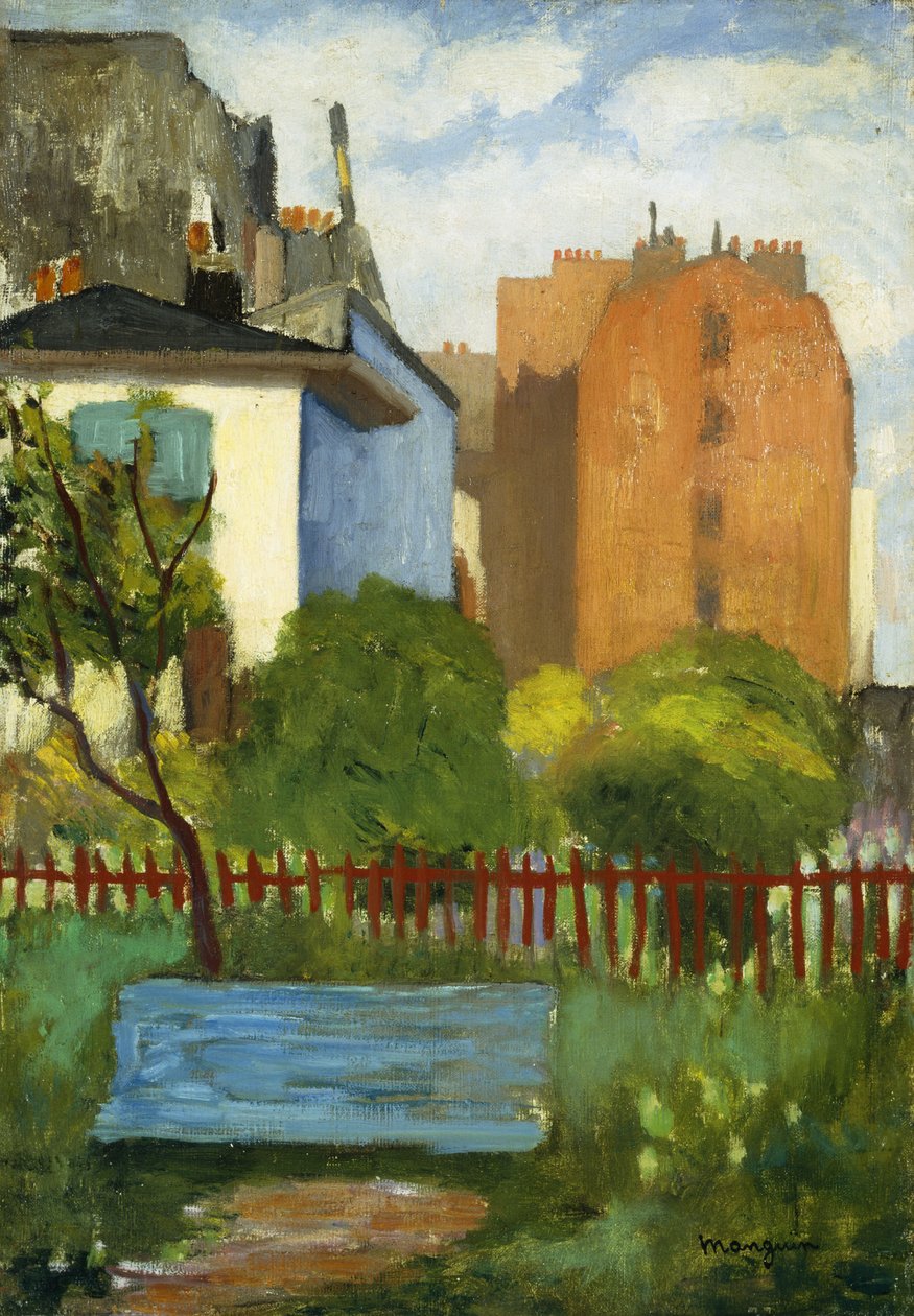 Bänken, Rue Boursault; Le Banc, rue Boursault av Henri Charles Manguin