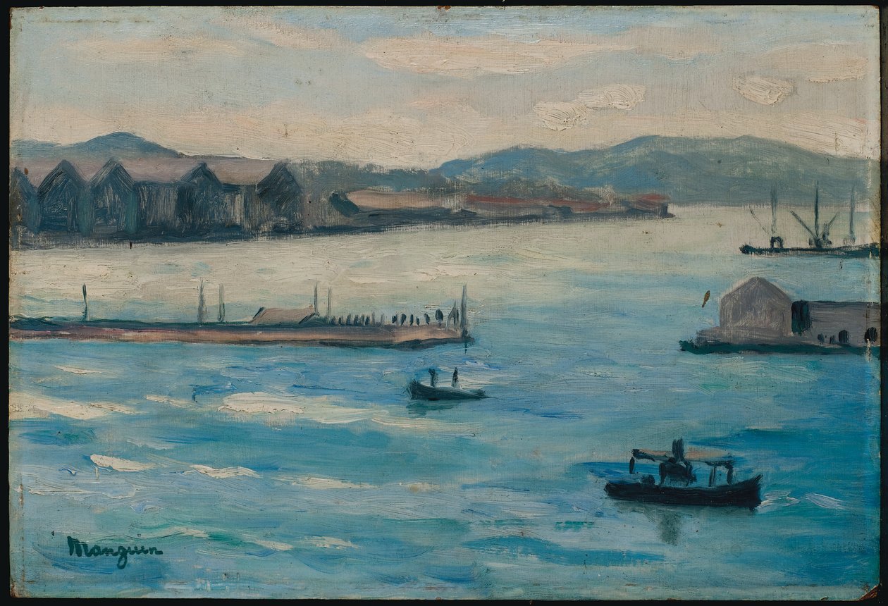 Toulon, inloppet till hamnen av Henri-Charles Manguin