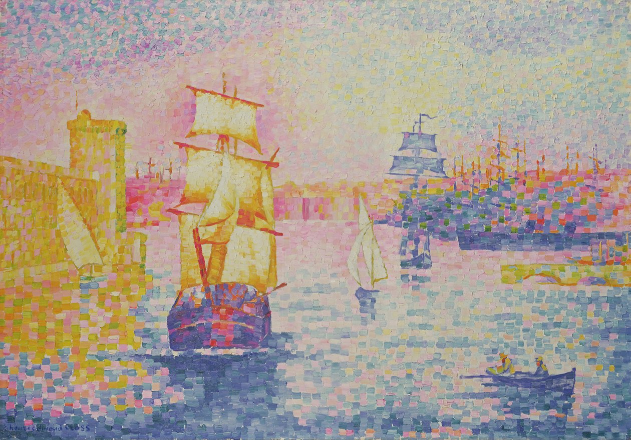 Marseilles hamn, ca 1909 av Henri Edmond Cross