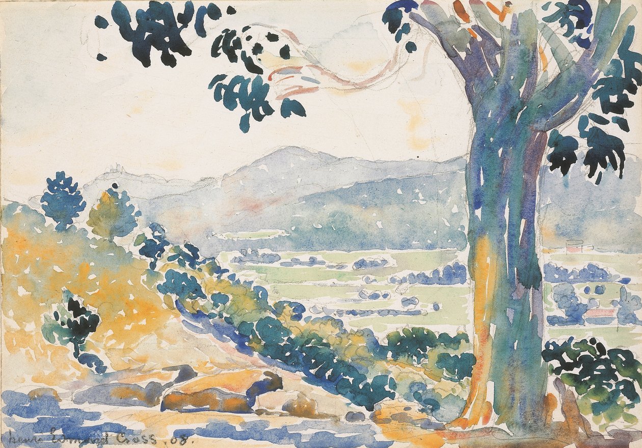 Bormes-slätten (morgon) av Henri-Edmond Cross