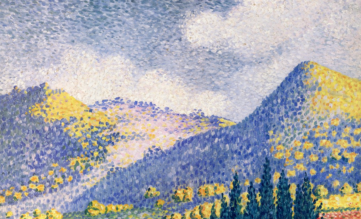 Bergigt landskap av Henri Edmond Cross