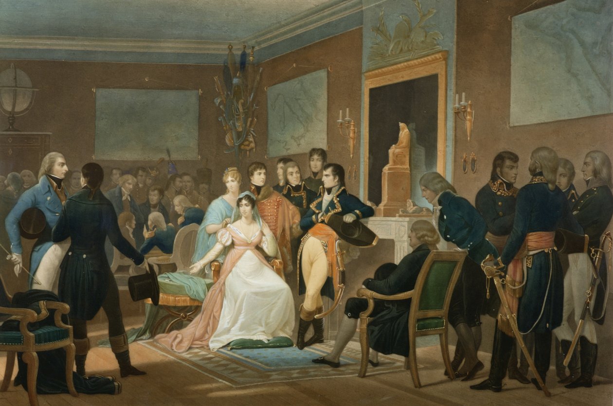 Morgonen i 18:e brumaire (9 november) 1799, graverad av Jean Pierre Marie Jazet (1788-1871) 1851 (akvatint) av Henri Frederic Schopin