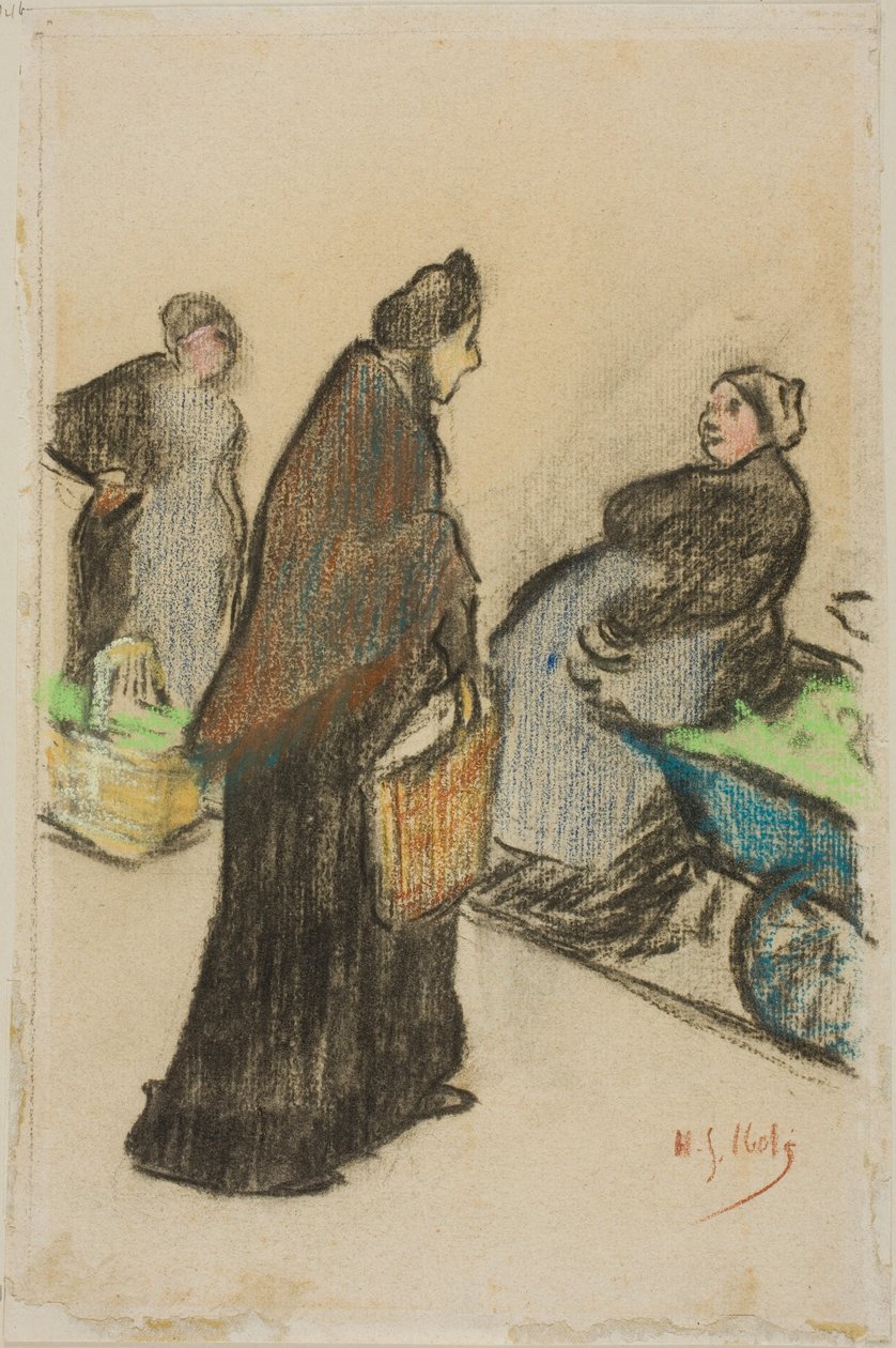 Marknad kvinnor av Henri-Gabriel Ibels