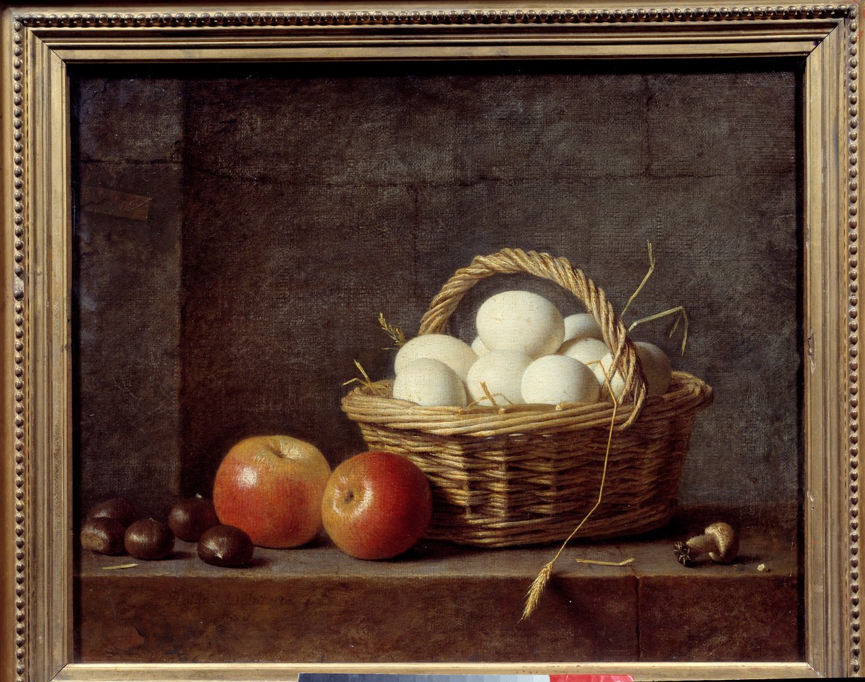 Äggkorgen. Målning av Roland Delaporte (1724 - 1793) av Henri Horace Roland Delaporte