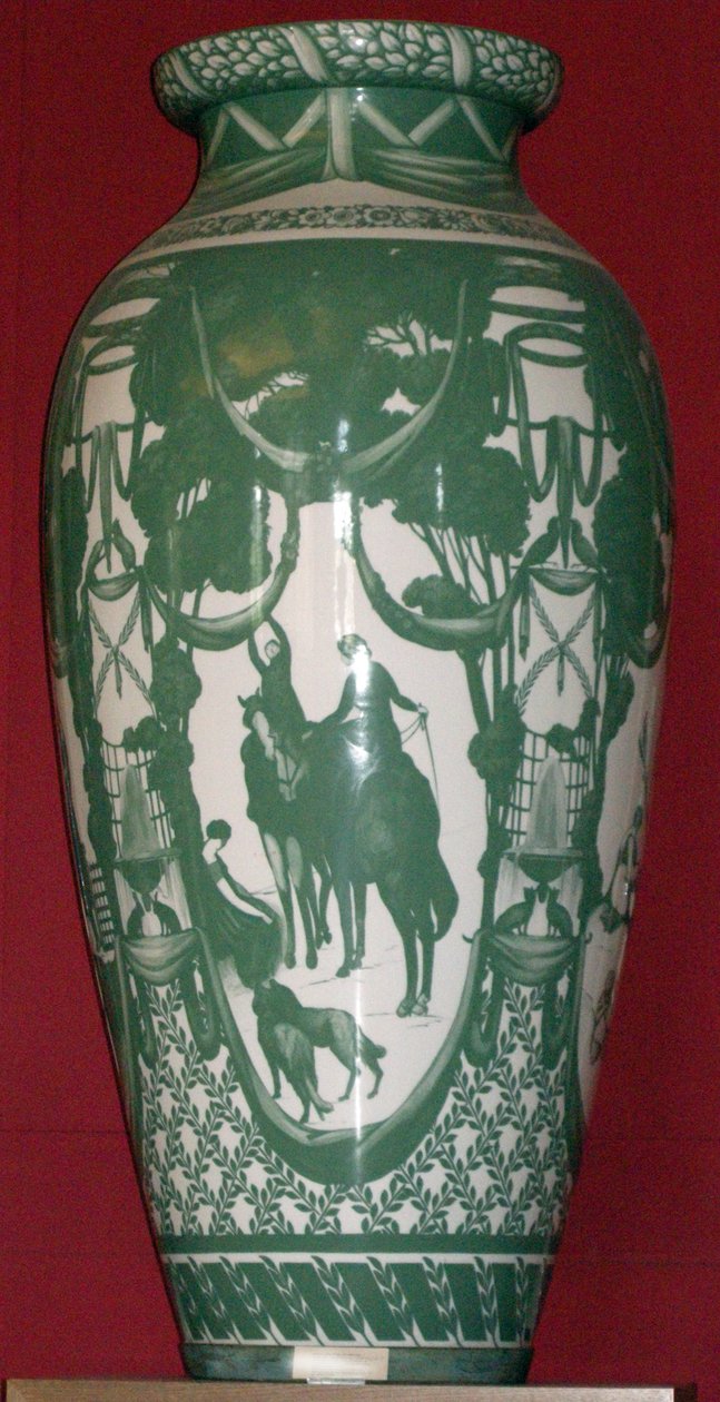 Floden och skogens nöjen, Beauvais vas, efter Gustave-Louis Jeaulmes (1873-1959) 1930 (porslin) av Henri Joseph Lasserre