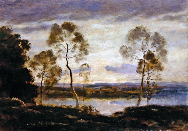 Kväll vid floden av Henri Joseph Harpignies