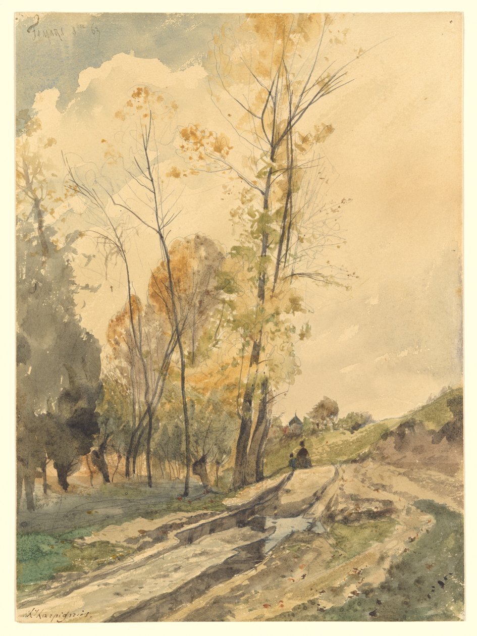 Landskap vid Famars av Henri-Joseph Harpignies