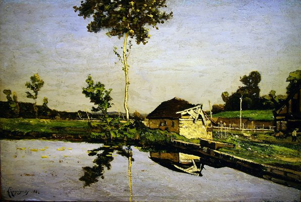 Landskap i Saint-Prive (Yonne) av Henri Joseph Harpignies