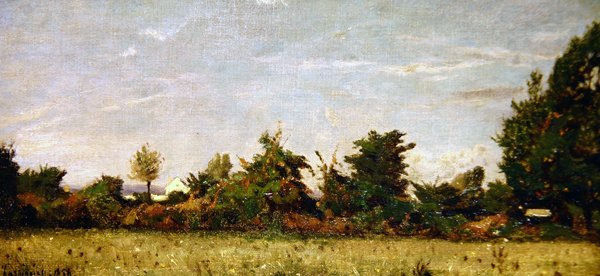 Landskap med stuga av Henri Joseph Harpignies