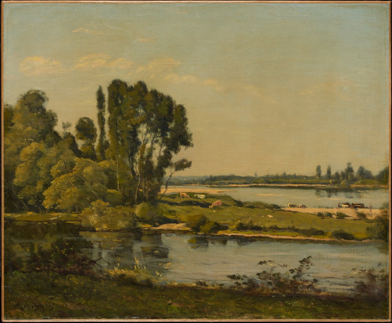 Landskap med en flod av Henri-Joseph Harpignies