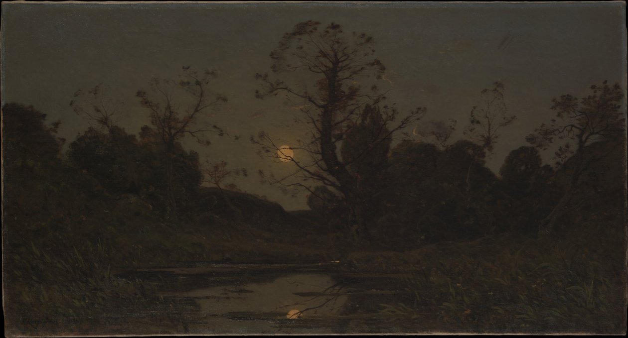 Månuppgång av Henri-Joseph Harpignies