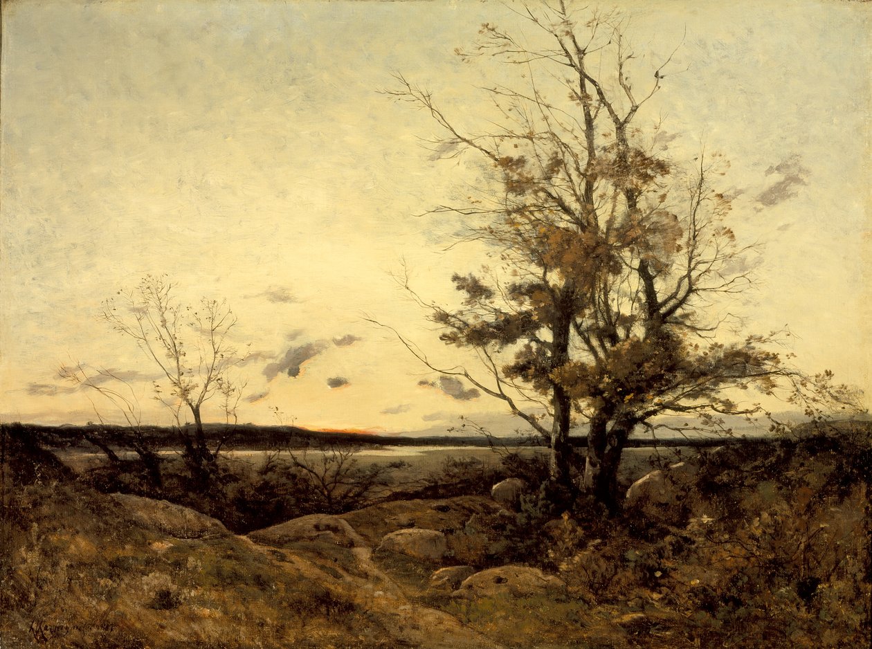 Landskap vid solnedgången av Henri-Joseph Harpignies