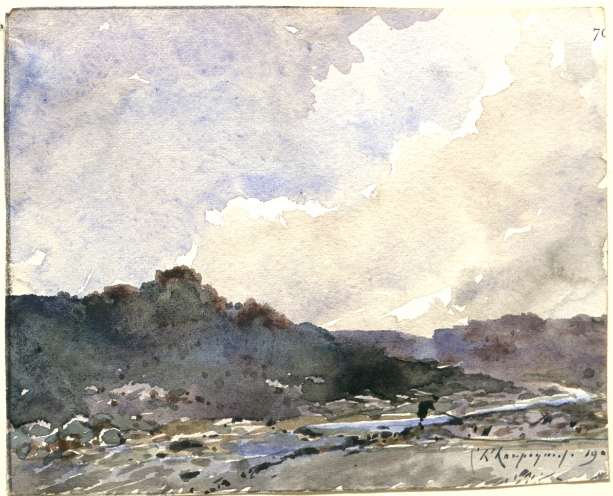 Bergsbäcken av Henri-Joseph Harpignies