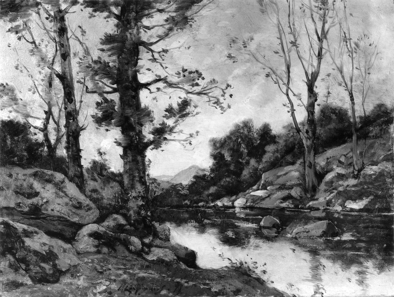 Vy nära Hérisson av Henri-Joseph Harpignies