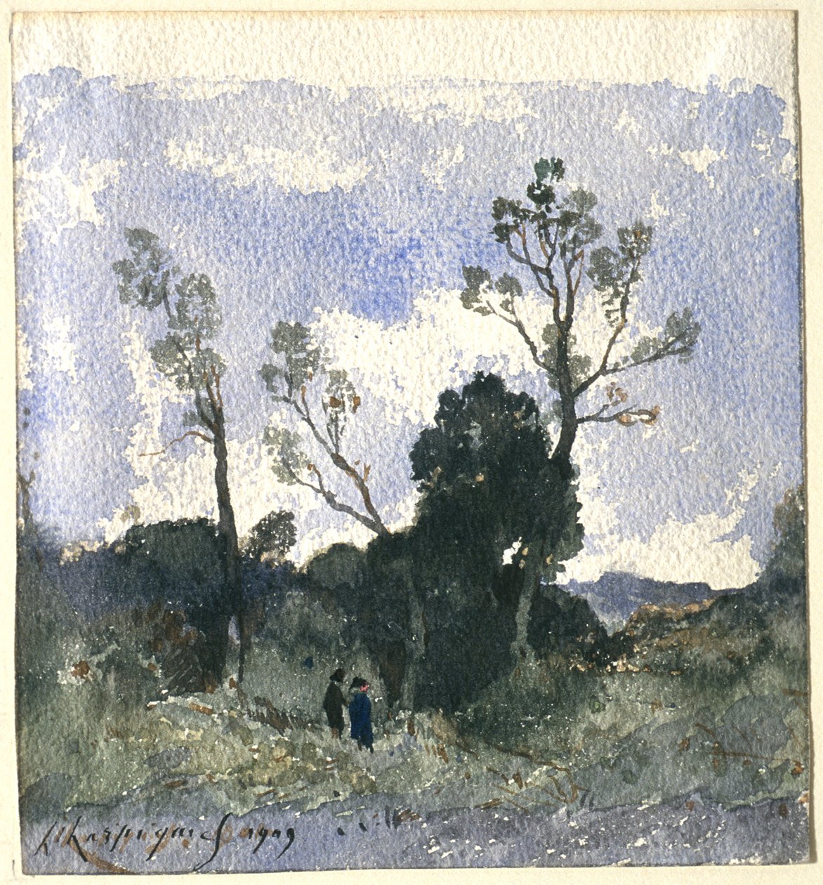 Skogbevuxet landskap av Henri-Joseph Harpignies